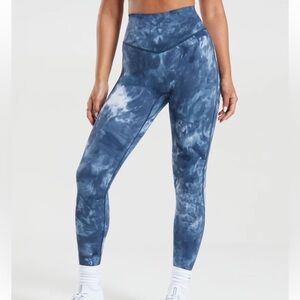 Gymshark Elevate Leggings in Lakeside Blue Spray Dye - XS Vietnam
